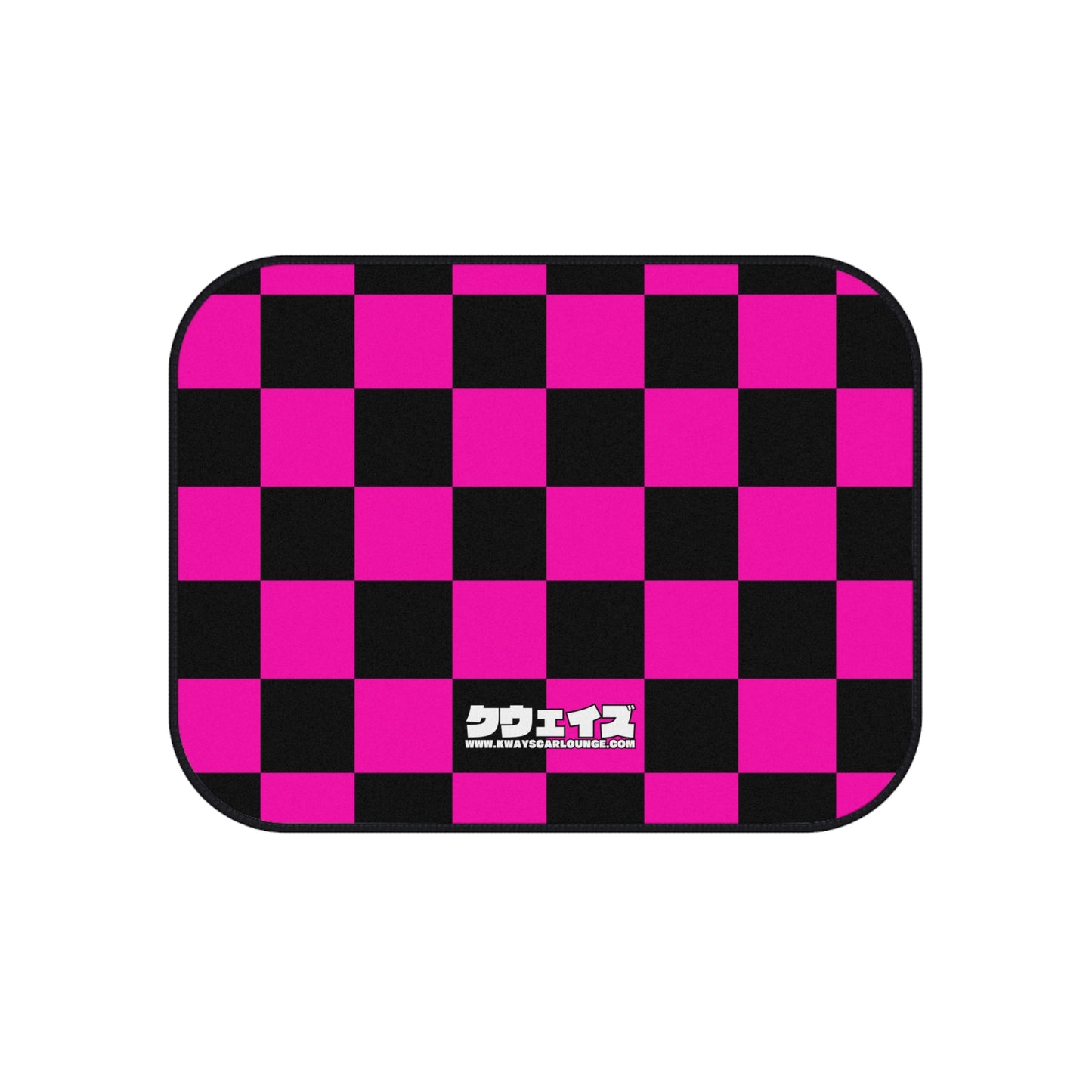 Pink Checkered Car Mats (2x Rear)